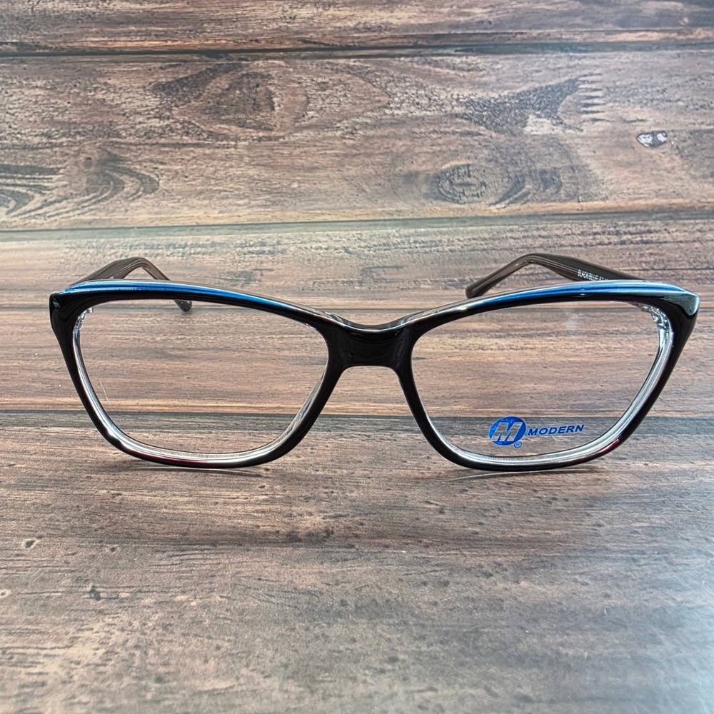 Modern Optical Between Eyeglasses Black Blue Cat Eye Frames 53-17-140